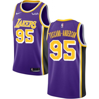 Nike Los Angeles Lakers #95 Juan Toscano-Anderson Purple Youth NBA Swingman Statement Edition Jersey